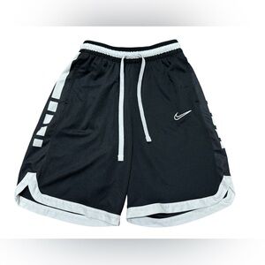 Nike Dri-FIT Elite Men's Basketball Shorts Black White Size Medium